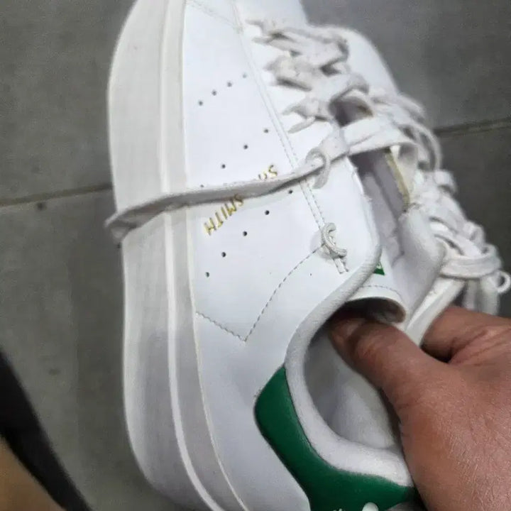 [BUNJANG] Adidas Stan Smith White Green Sneakers / 아디다스 스탠스미스 화이트 그린 운동화270