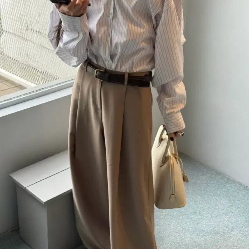 [BUNJANG] Outfit Beige Slacks / 아웃핏 비조 슬랙스(리브아워,위드아웃썸머,레이지샵,온드민)