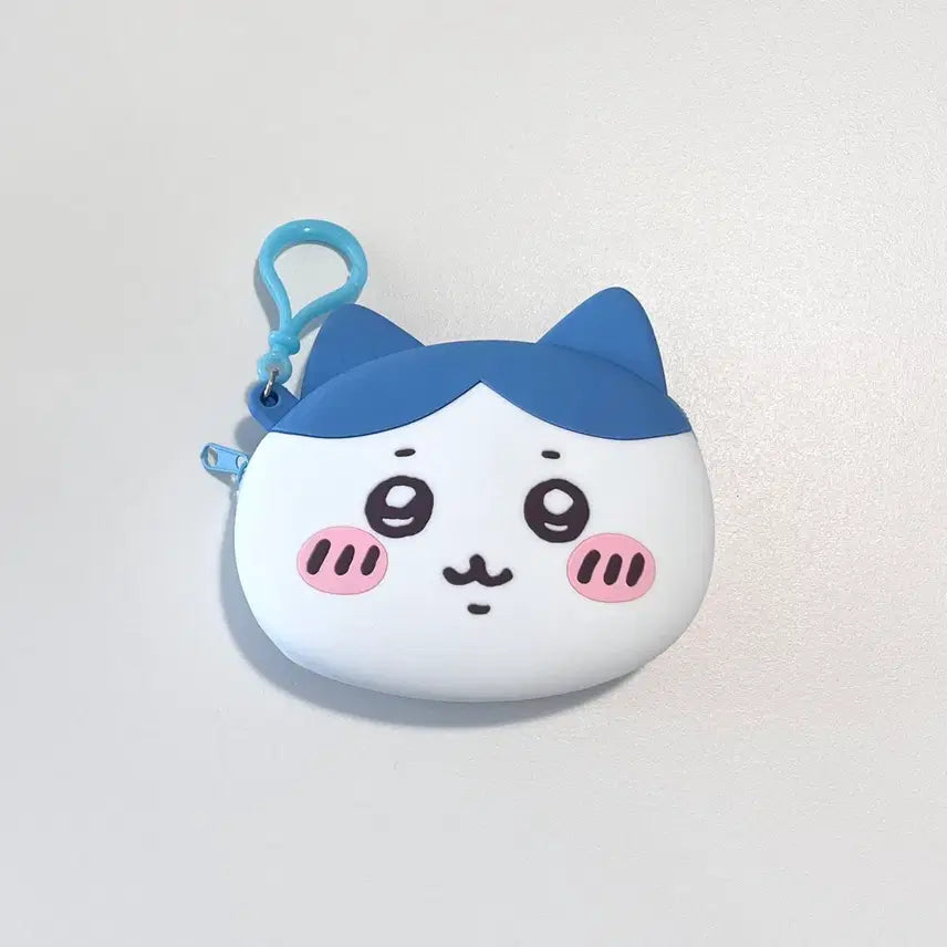 [BUNJANG] Munjakgwi Hachiware Silicone Face Pouch Keyring / 먼작귀 하치와레 실리콘 얼굴 파우치 키링 치이카와