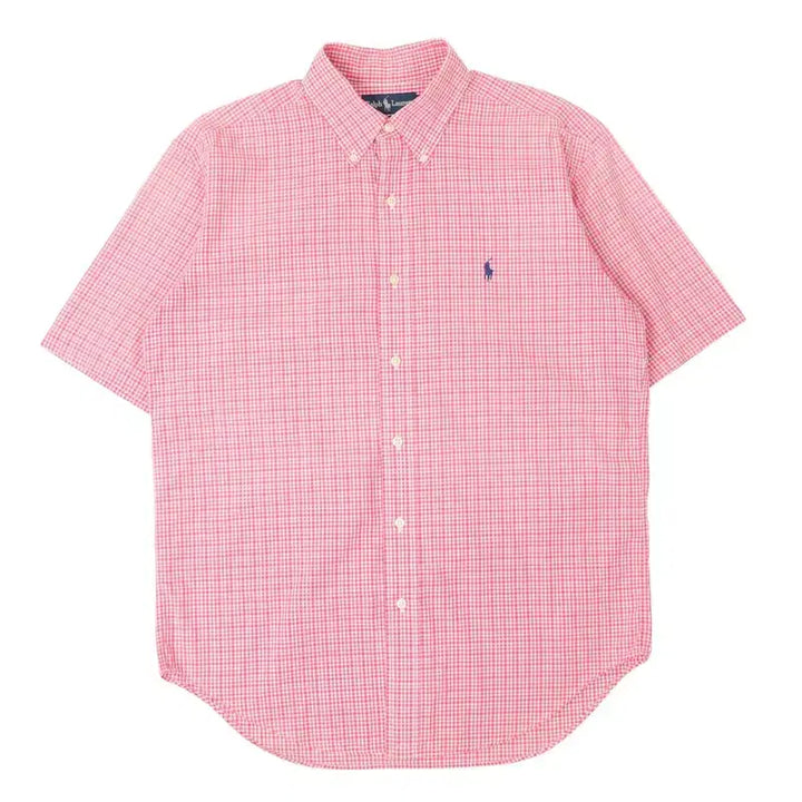 [BUNJANG] Polo Ralph Lauren Blake Pink Check Half Shirt / 폴로 랄프로렌 블레이크 핑크 체크 하프 셔츠