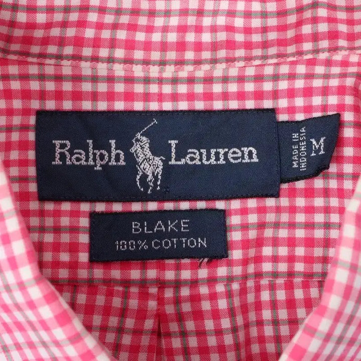 [BUNJANG] Polo Ralph Lauren Blake Pink Check Half Shirt / 폴로 랄프로렌 블레이크 핑크 체크 하프 셔츠