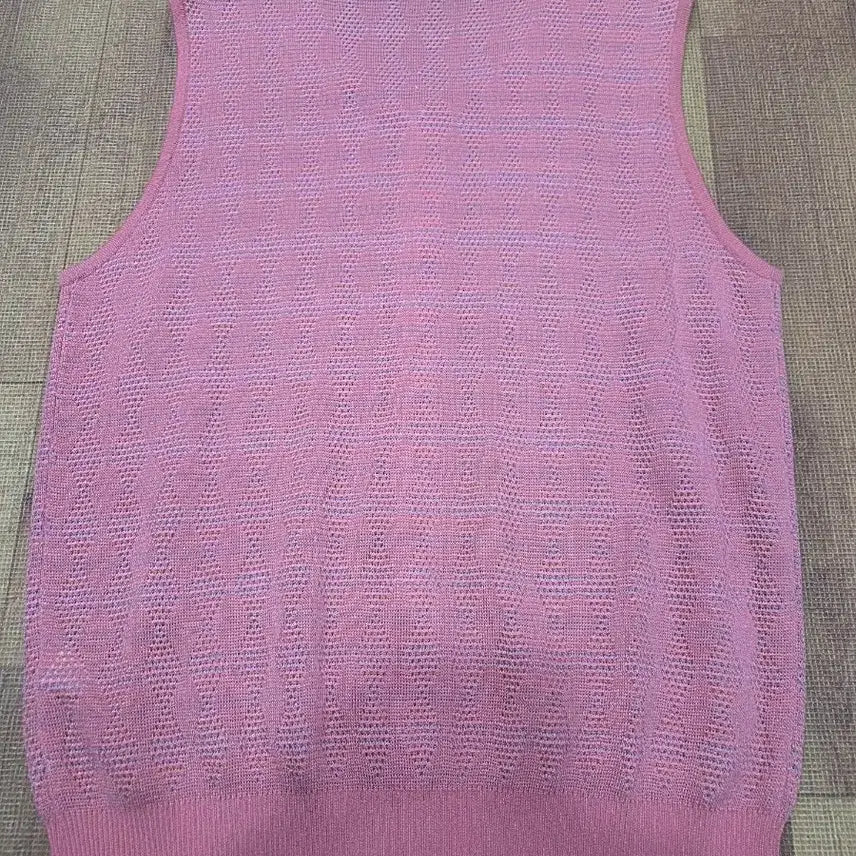 [BUNJANG] GREENJOY Pink Knit Vest Zip-Up / GREENJOY 핑크 니트 조끼 집업