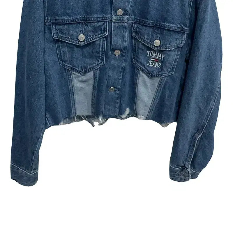 [BUNJANG] Tommy Hilfiger Crop Denim Jacket / 여S/타미힐피거 크롭 데님 자켓