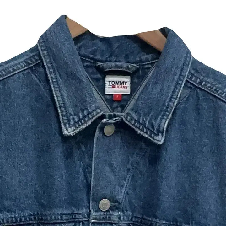 [BUNJANG] Tommy Hilfiger Crop Denim Jacket / 여S/타미힐피거 크롭 데님 자켓