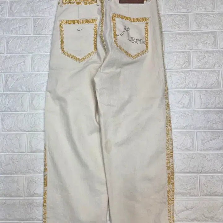 [BUNJANG] Marni Ivory Stitch Wide Pants / 마르니 아이보리 스티치 와이드 팬츠 26사이즈