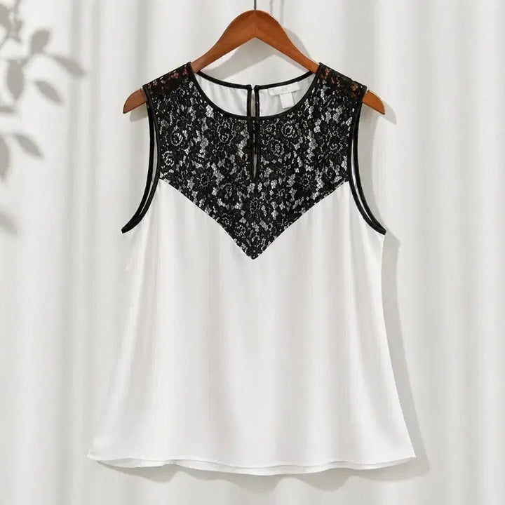 [BUNJANG] H&amp;M Lace Blouse - Sleeveless Summer Blouse / H&amp;M 레이스 블라우스 / 민소매 / 여름 블라우스