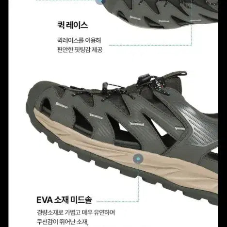 [BUNJANG] Nepa Hiking Sandals Black 255 / 새상품 네파 등산 샌들 블랙 255