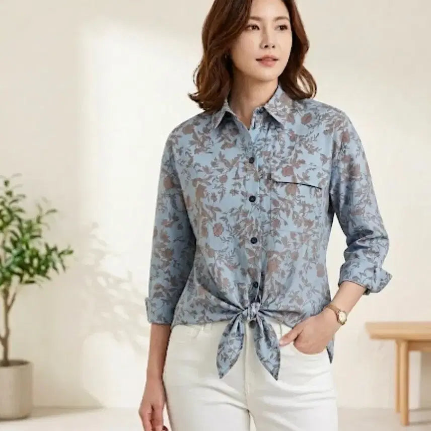 [BUNJANG] G STUDIO Floral Blouse / g스튜디오 블라우스 지춘희 감성 / 플라워 셔츠