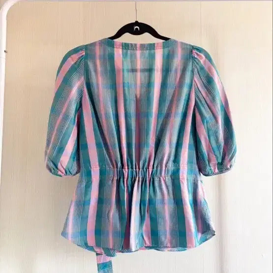 [BUNJANG] DEWL Stripe Wrap Blouse / DEWL 듀엘 랩 블라우스
