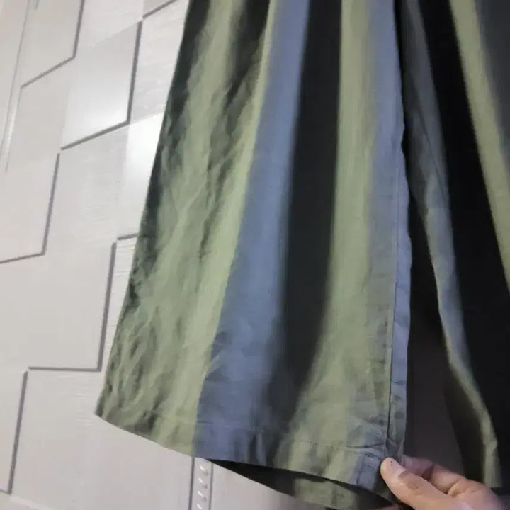 [BUNJANG] Khaki Linen Wide Pants / 카키색 린넨 와이드 팬츠