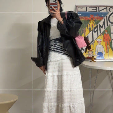 [BUNJANG] Antique J Kangmae White Dress / (엔티크제이) 산책길 강매원피스 화이트