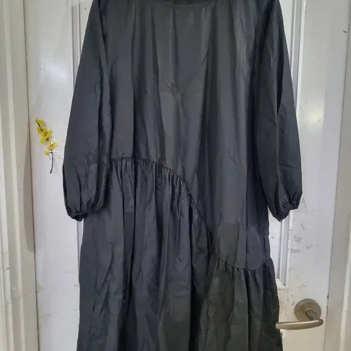 [BUNJANG] Black Cotton Long Dress / 봄 여름  디자인이쁜 고급스러운  바스락 면 롱원피스 가슴단면50