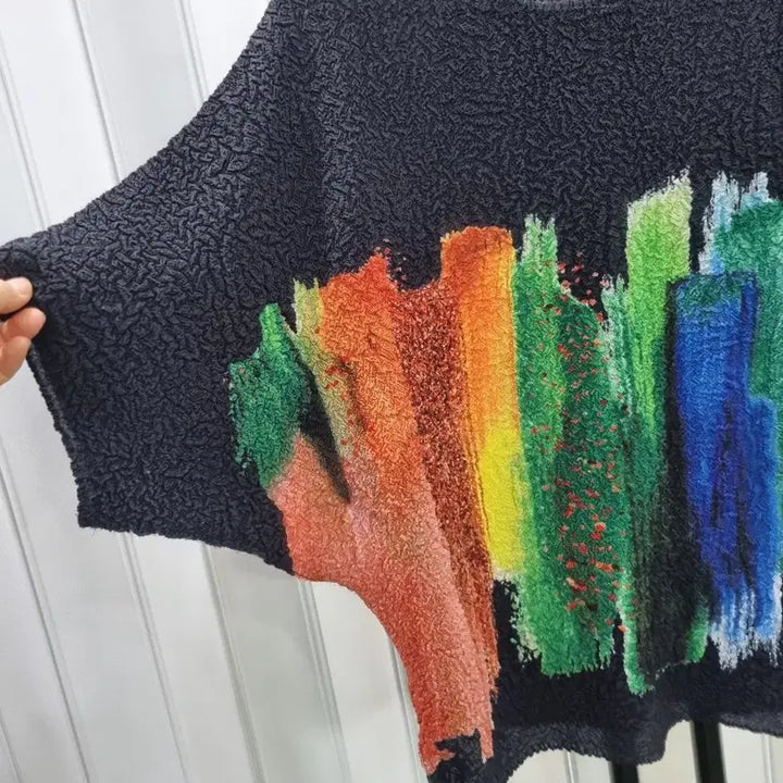 [BUNJANG] Colorful Printed Short-Sleeve T-Shirt / 컬러풀 프린팅 반팔 티셔츠