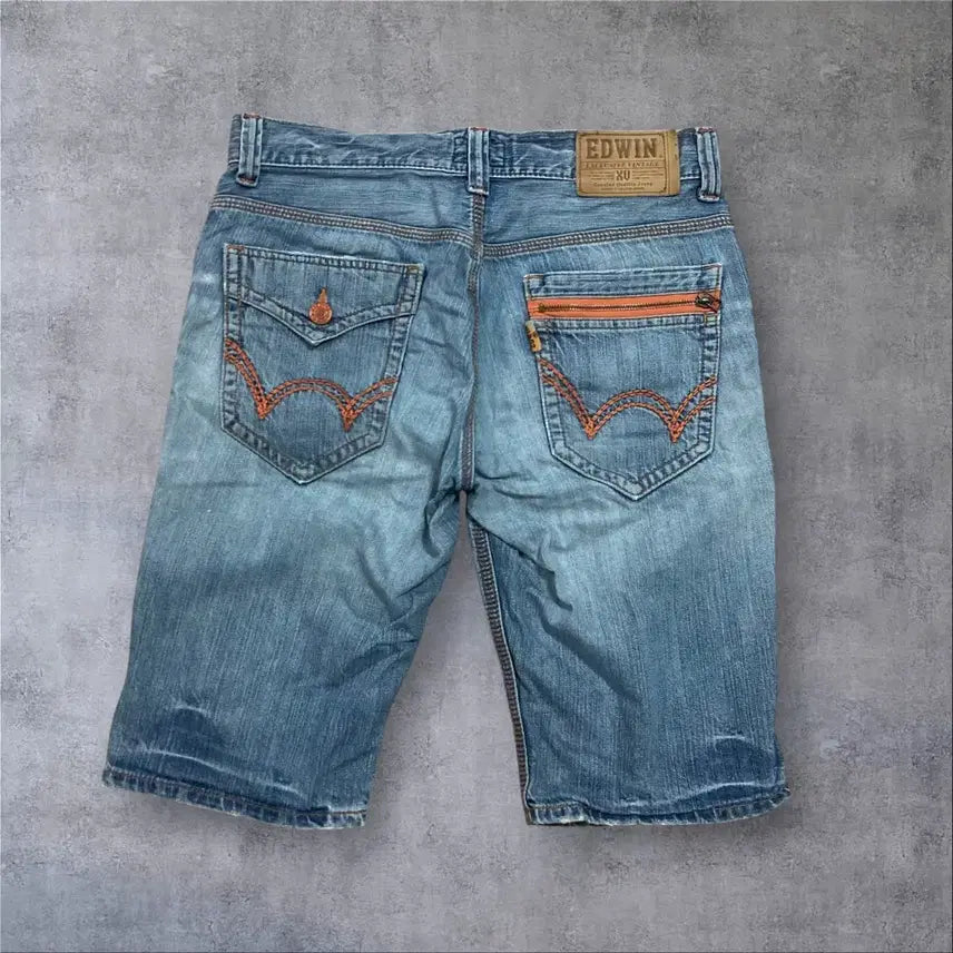 [BUNJANG] Edwin Western Denim Half Pants / 에드윈 웨스턴 데님 하프 팬츠