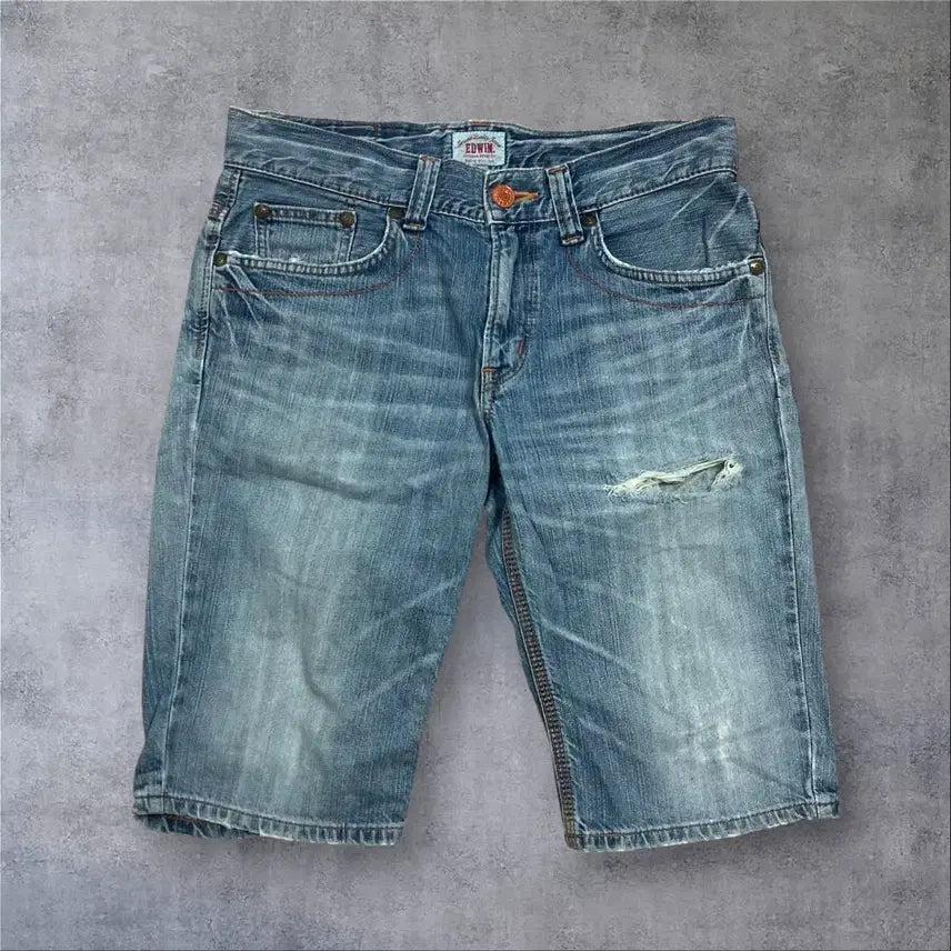 [BUNJANG] Edwin Western Denim Half Pants / 에드윈 웨스턴 데님 하프 팬츠
