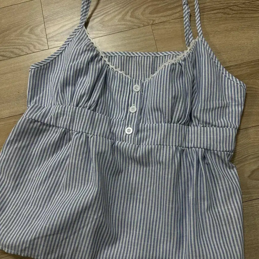 [BUNJANG] Striped Layered Camisole / 스트라이프 레이어드 나시