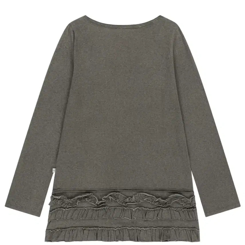 [BUNJANG] KOSEIO MULTIPLE FRILL DRESS BROWN / 코이세이오 BOTTOM MULTIPLE FRILL DRESS BROWN