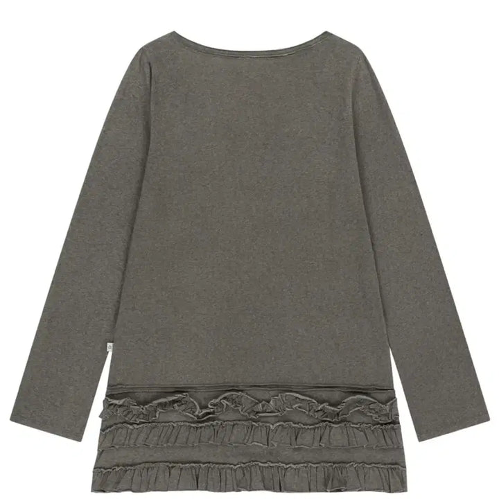 [BUNJANG] KOSEIO MULTIPLE FRILL DRESS BROWN / 코이세이오 BOTTOM MULTIPLE FRILL DRESS BROWN