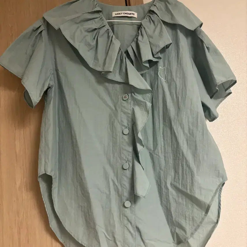 [BUNJANG] Lucky Chouette Ruffle Blouse / 럭키슈에뜨 러플 프릴 블라우스 36 새것