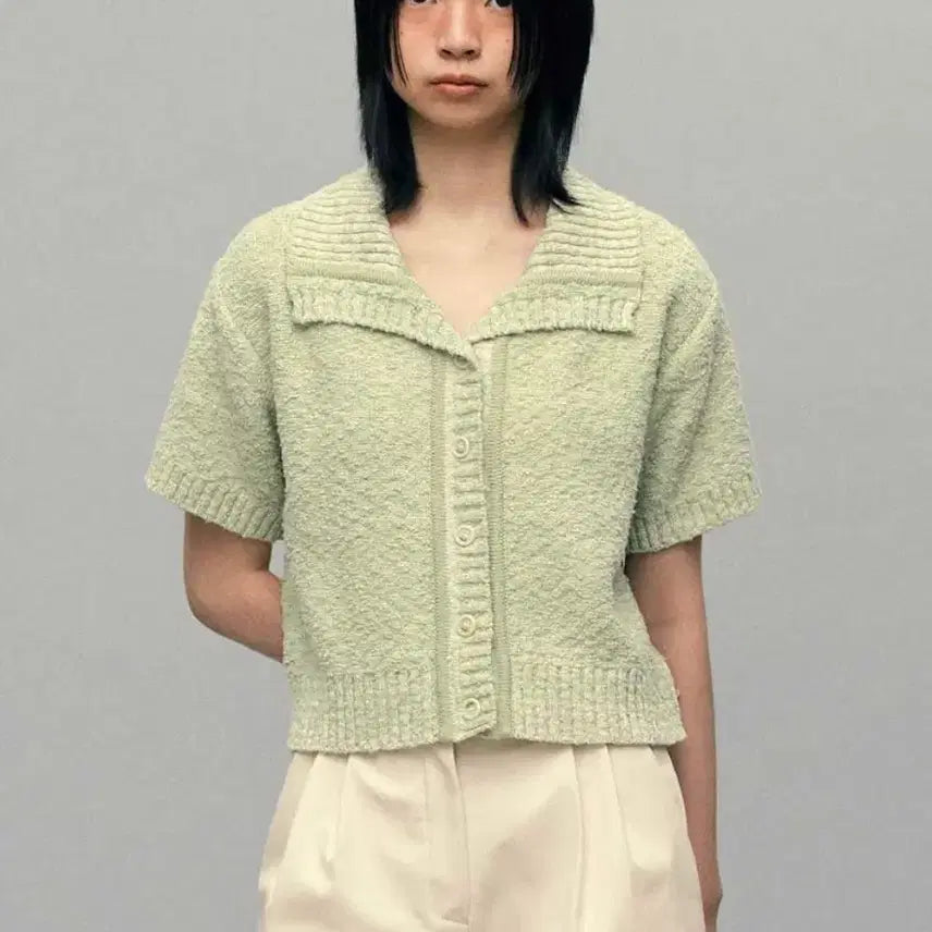 [BUNJANG] Sienne Short-Sleeve Cardigan Mint / 시엔느 반팔 가디건(정가 129,000원)