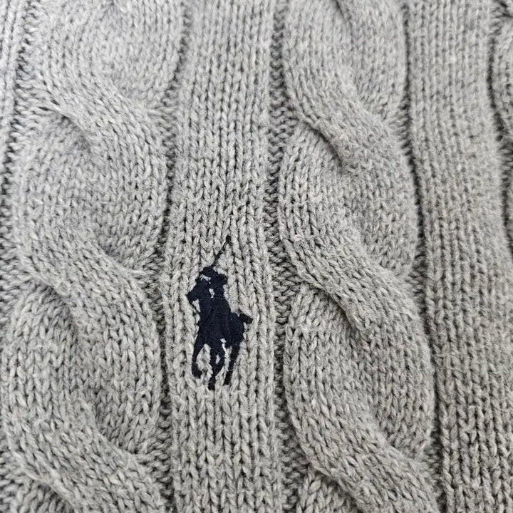 [BUNJANG] Polo Ralph Lauren Cable Knit Sweater Grey M / 폴로 케이블 니트 회색 M