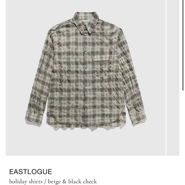 [BUNJANG] Eastlog 26ss Checkered Shirt / 이스트로그 26ss 셔츠 새상품
