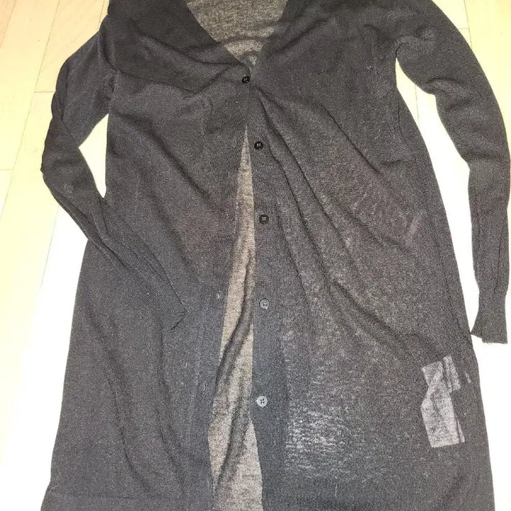 [BUNJANG] Plastic Island Black Long Cardigan / 플라스틱 아일랜드 블랙 롱 가디건입니다