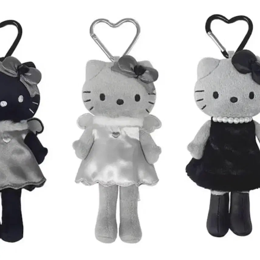 [BUNJANG] Black Angel Collection Monotone Long-Legged Kitty Plush / 블랙 엔젤 컬렉션 모노톤 롱다리 키티