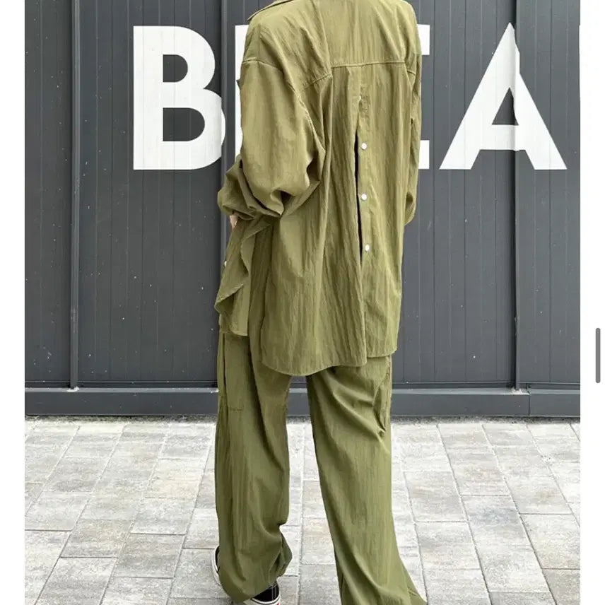 [BUNJANG] Khaki Cargo Jogger Set / 카키카고조거세트