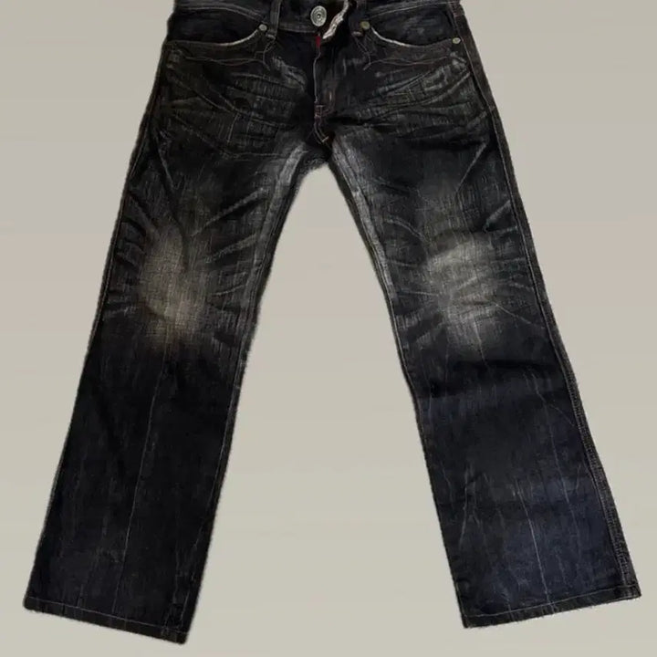 [BUNJANG] Edwin 503 Blue Trip Black Denim Western Pants / 에드윈 503 블루트립 흑청 웨스턴 팬츠32