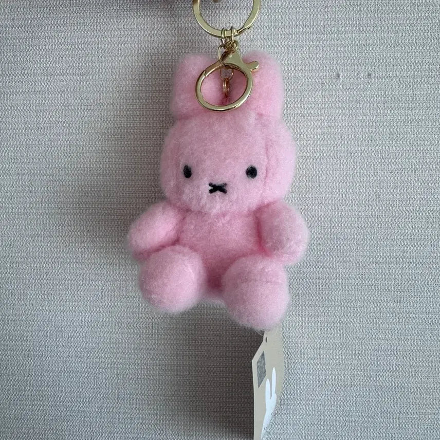 [BUNJANG] Miffy Pink Plush Keychain / 국내 정품 미피 인형 키링