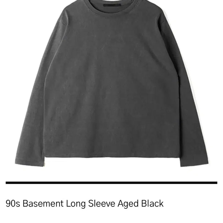 [BUNJANG] HTAE 90s Basement Long Sleeve Aged Black M / HTAE 90s 베이스먼트 롱슬리브 에이지드 블랙 M