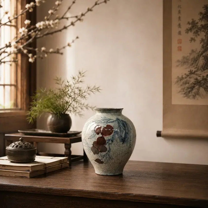 [BUNJANG] Japanese Pottery Vase Jar with Signature Box / 일본 도예 감도안 화병 항아리 인테리어 소품(수결상자 포함)