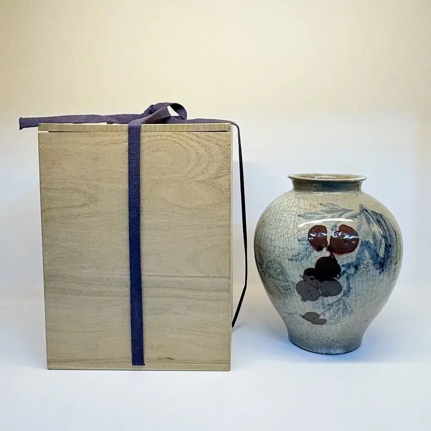 [BUNJANG] Japanese Pottery Vase Jar with Signature Box / 일본 도예 감도안 화병 항아리 인테리어 소품(수결상자 포함)