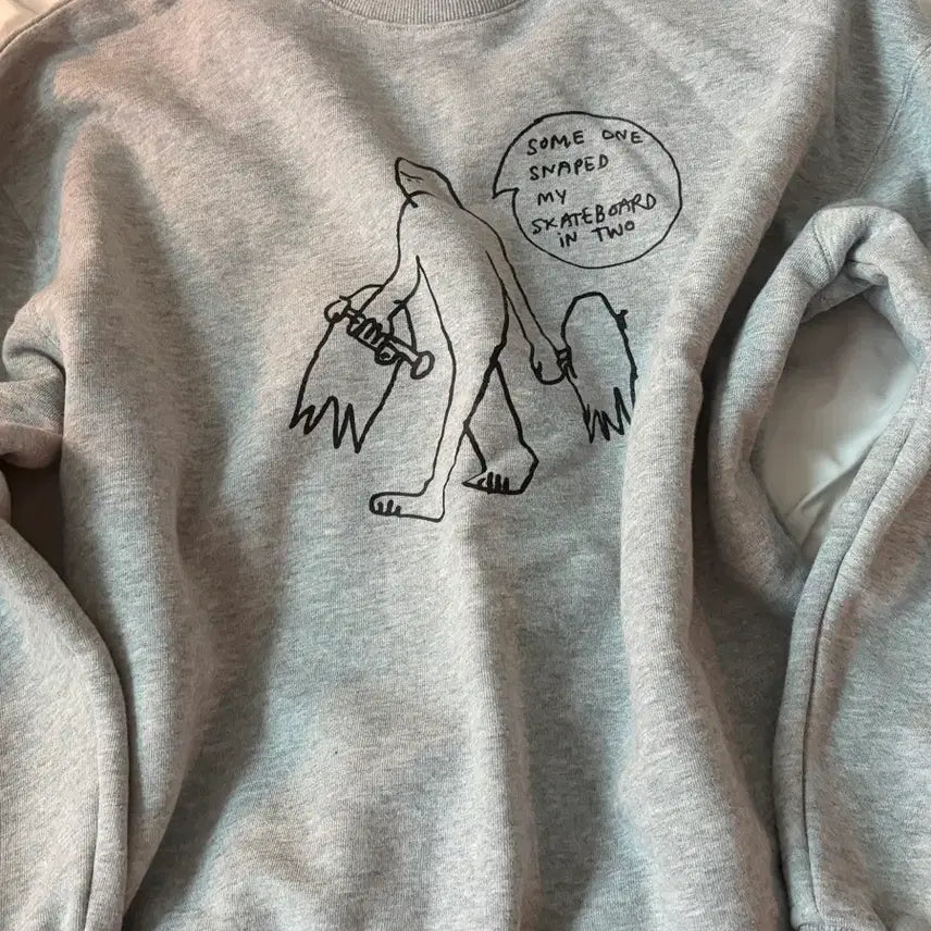 [BUNJANG] Mark Gonzales Grey Sweatshirt / 마크 곤잘레스 회색 맨투맨티