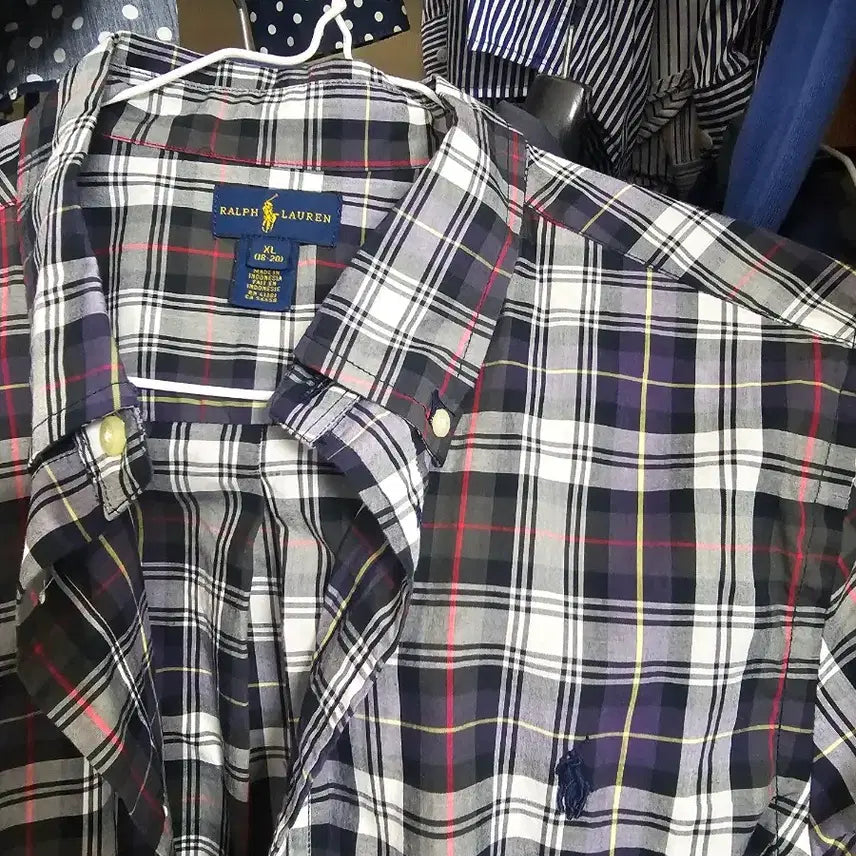[BUNJANG] Polo Check Shirt Boys XL / 폴로 체크셔츠 보이즈 xl (95)새제품급