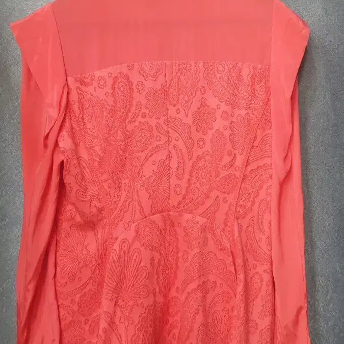 [BUNJANG] Objet Rose Red Paisley Embroidered Blouse Size 2 / 오브제 로즈레드 블라우스 2사이즈