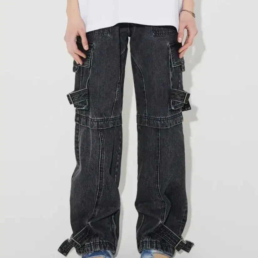 [BUNJANG] Maison Minead Technical Carpenter Pants / [48]메종미네드 테크니컬 카펜터