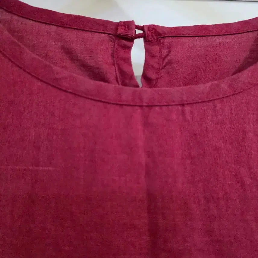 [BUNJANG] Linen Blouse Wine Color / 여름 핏이이쁜  고급스런 마 린넨 블라우스  깨끗해요 가슴단면54