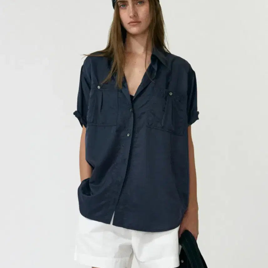 [BUNJANG] Nothing Written Kala Two Pocket Shirt Navy / 낫띵리튼 Kala two pocket shirt