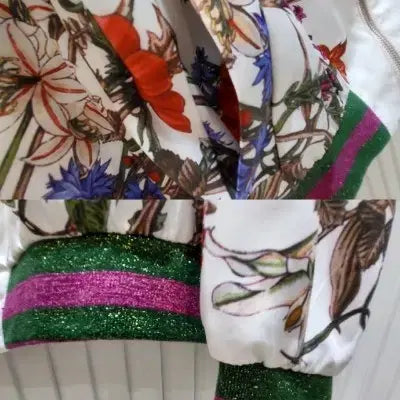 [BUNJANG] Floral Pattern Blouson Jacket / 꽃패턴 블루종 (F)