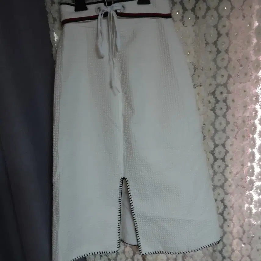 [BUNJANG] Fay Yu White Anchor Pattern Midi Skirt / 페이유 화이트 닻무늬 스커트 m