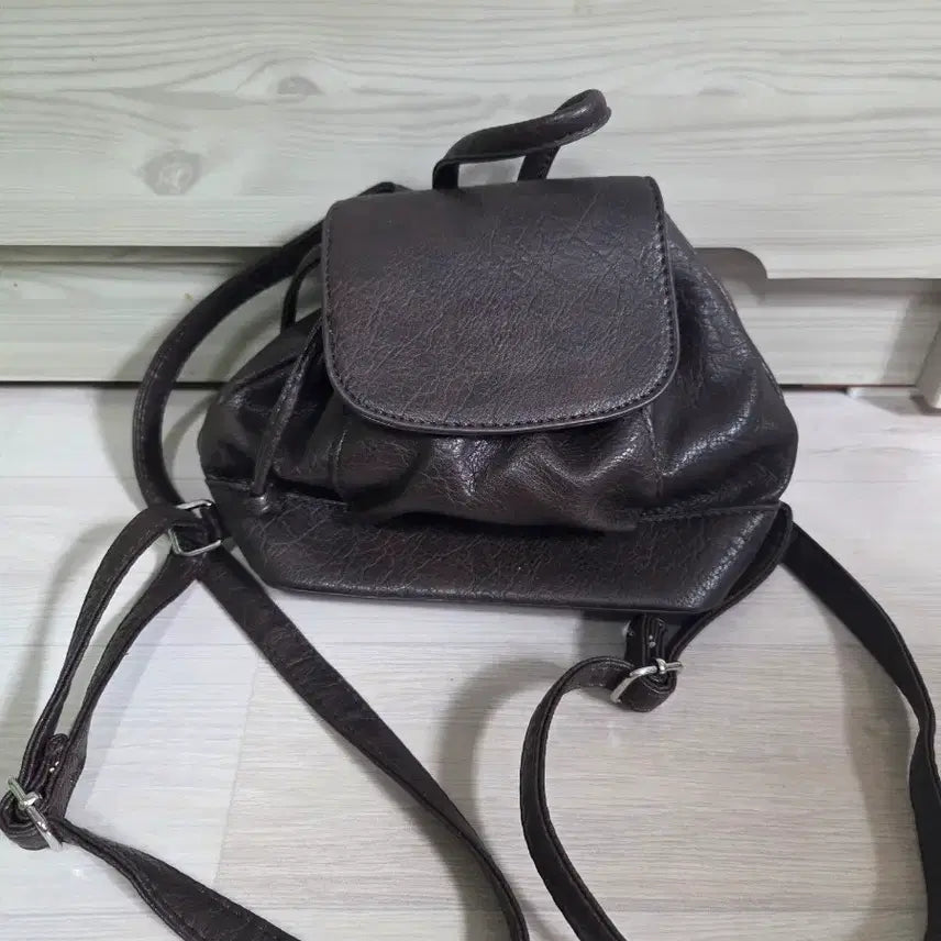 [BUNJANG] Brown Mini Backpack Bag / 브라운 미니 백팩 가방