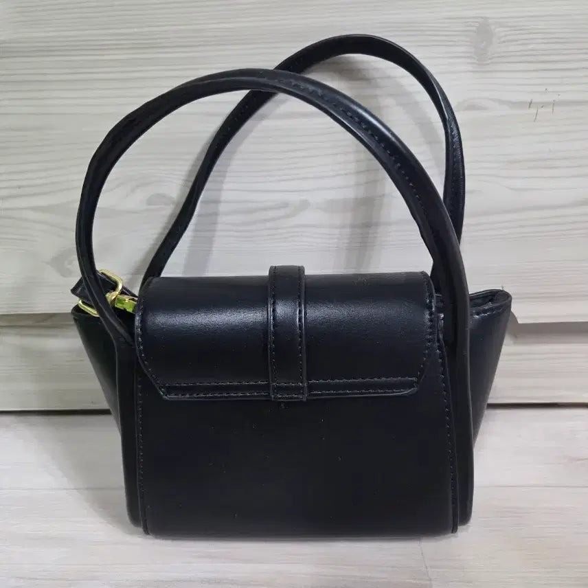 [BUNJANG] Black Belt Buckle Mini Tote Bag / 블랙 벨트 버클 미니 토트백