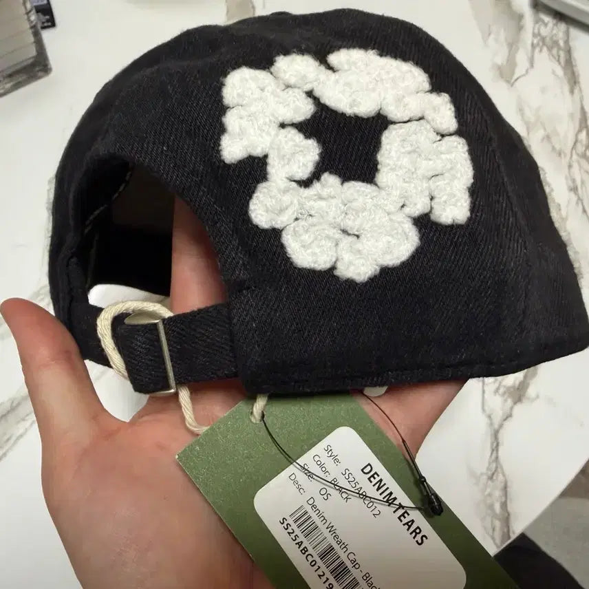 [BUNJANG] Denim Tears Cotton Wreath Cap Black Denim / 데님티어스 코튼리쓰 캡 블랙데님