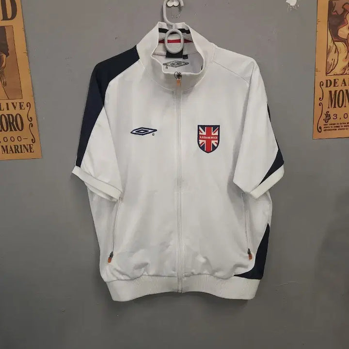 [BUNJANG] Umbro Short Sleeve Track Jacket White UK / 엄브로 반팔 트랙 자켓 화이트 UK
