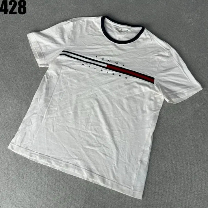 [BUNJANG] Tommy Hilfiger White T-Shirt (M) / 타미힐피거 화이트 반팔 티셔츠 m