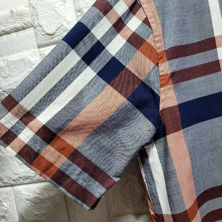 [BUNJANG] Daks Check Short Sleeve Shirt Size 100 / 닥스 체크 반팔 셔츠 100