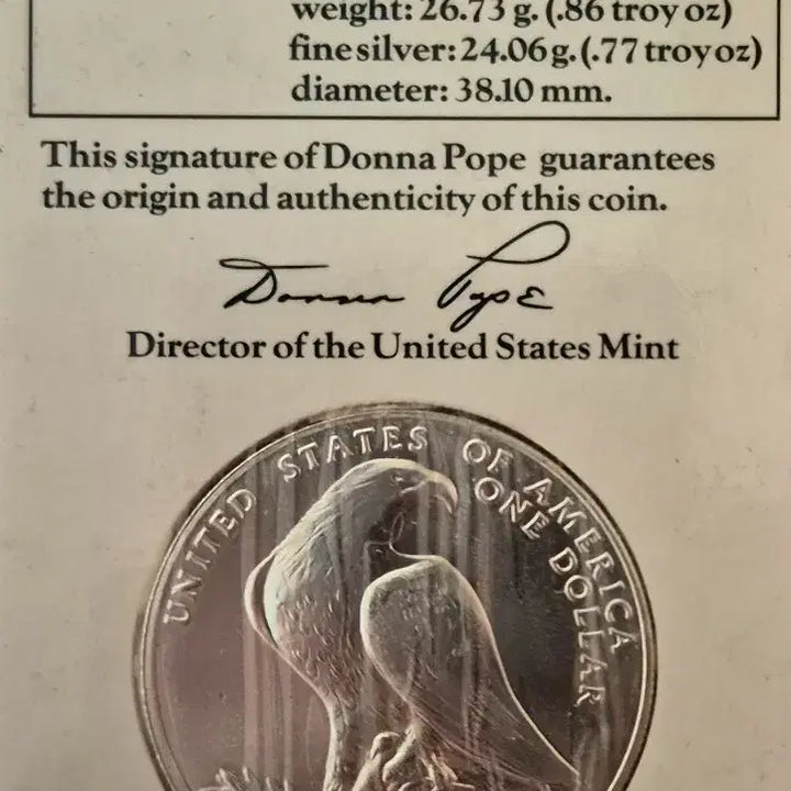 [BUNJANG] 1984 Olympic Silver Dollar Uncirculated Coin / 1984년 올림픽 은화 달러 미사용 주화