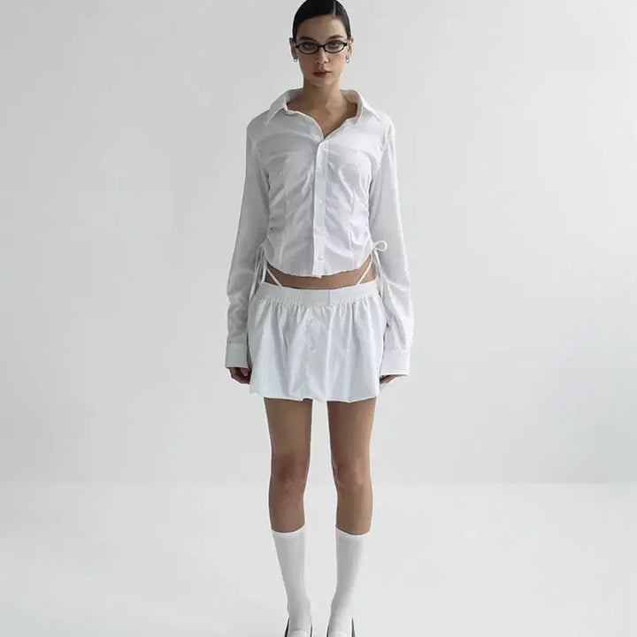 [BUNJANG] Badblood Balloon Mini Skirt White S / 배드블러드) 벌룬 미니 스커트 화이트 S